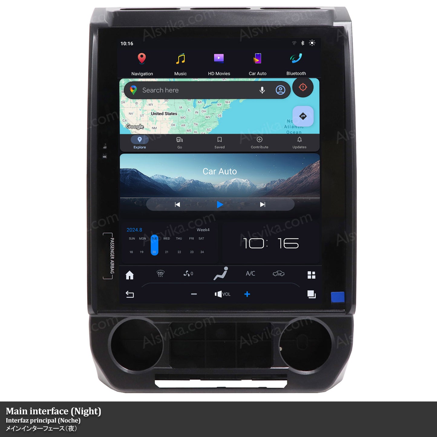 12.1 inch Android car Radio Head Unit for Ford F-150 2015-2021 GPS navigation Audio Stereo with Qualcomm CPU