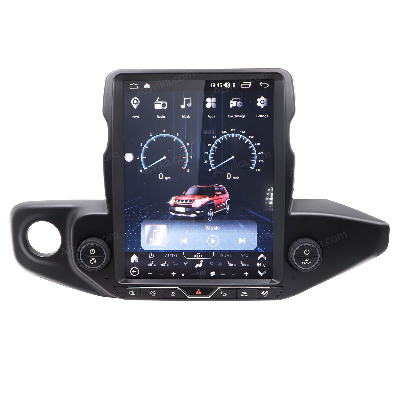 Android head unit for Jeep Wrangler JL 2018-2023