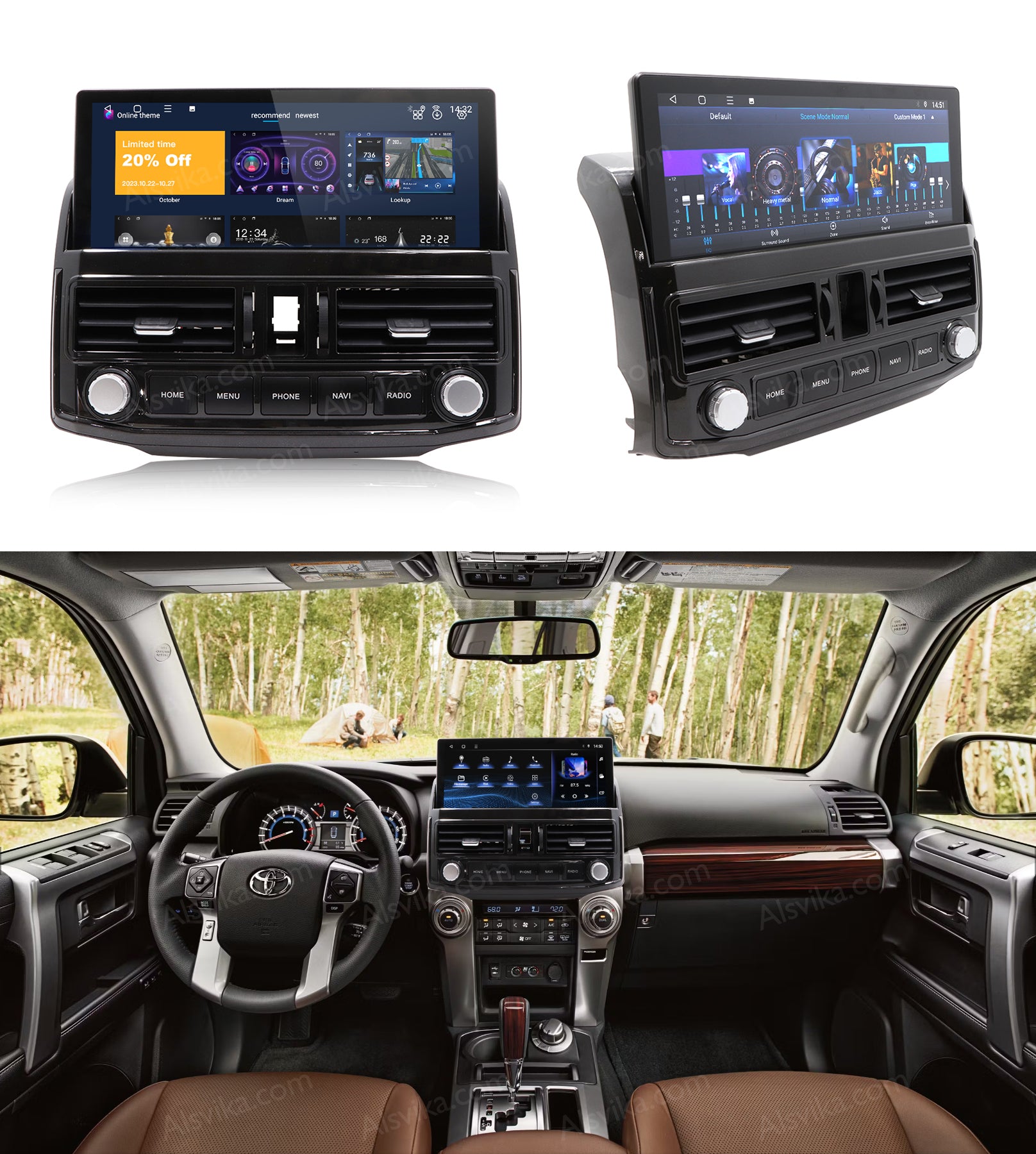 Car Audio Stereo for TOYOTA 4Runner 2009-2022