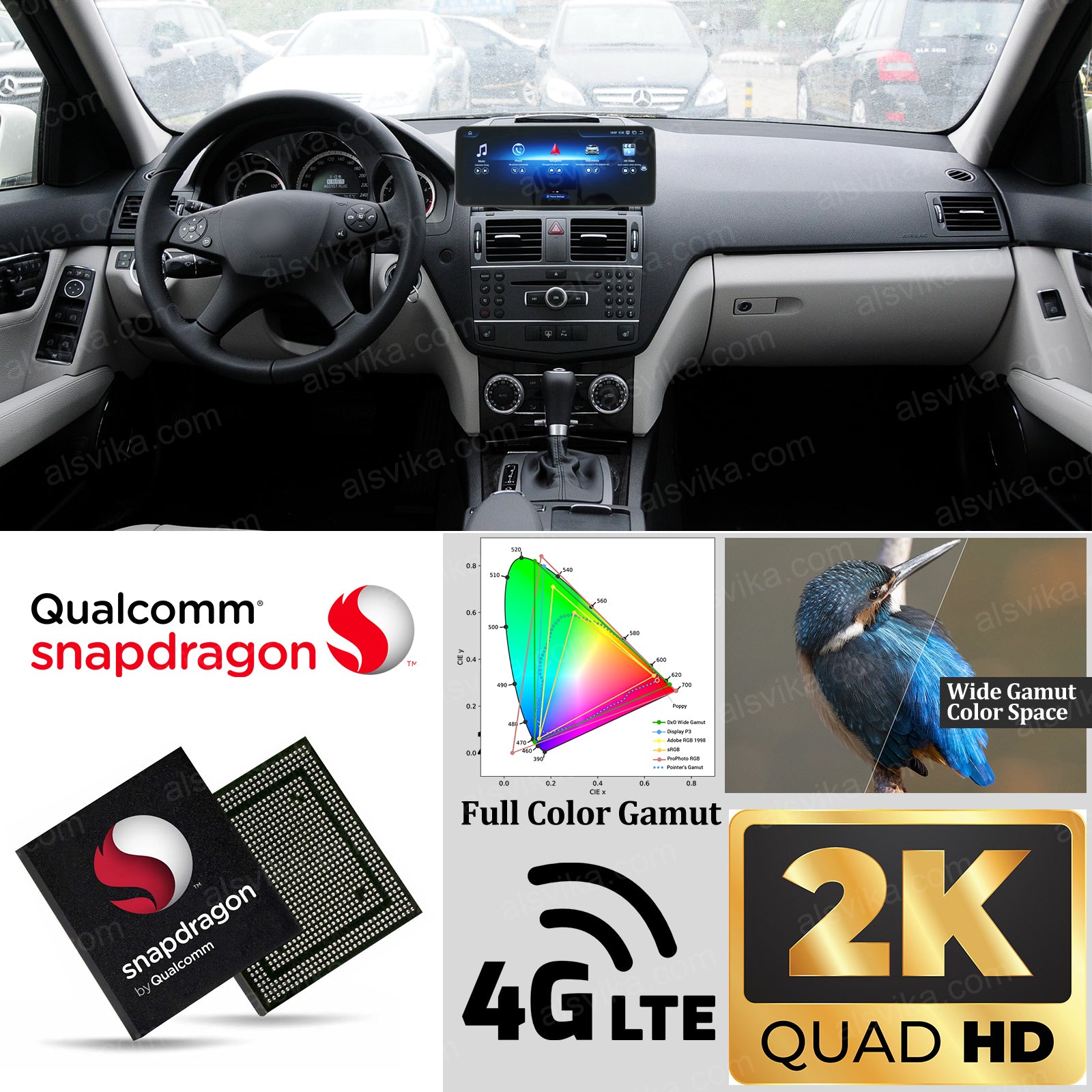 Car stereo for Mercedes BENZ C-CLASS 08-10