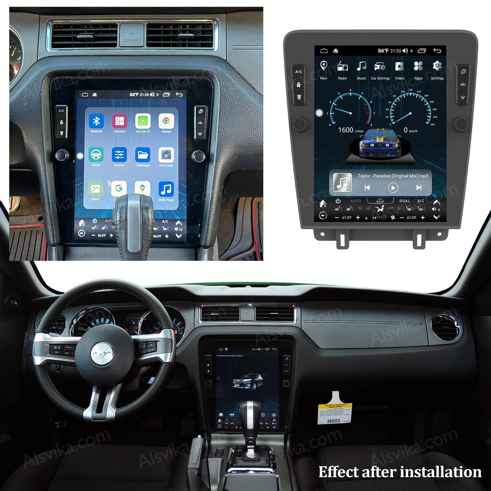 Android navigation for Ford Mustang 2010-2014