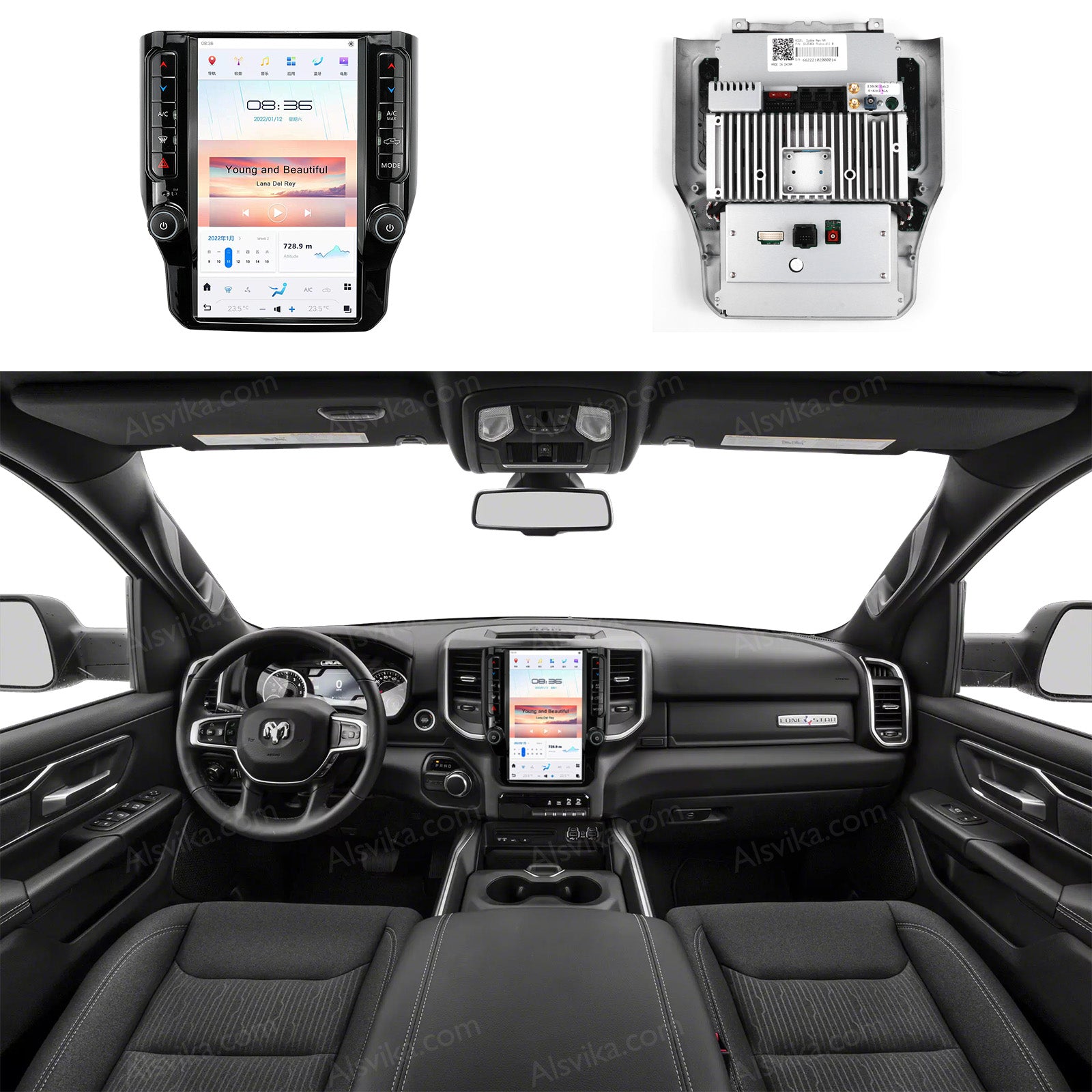 navigation head unit for Dodge RAM 2018-2024