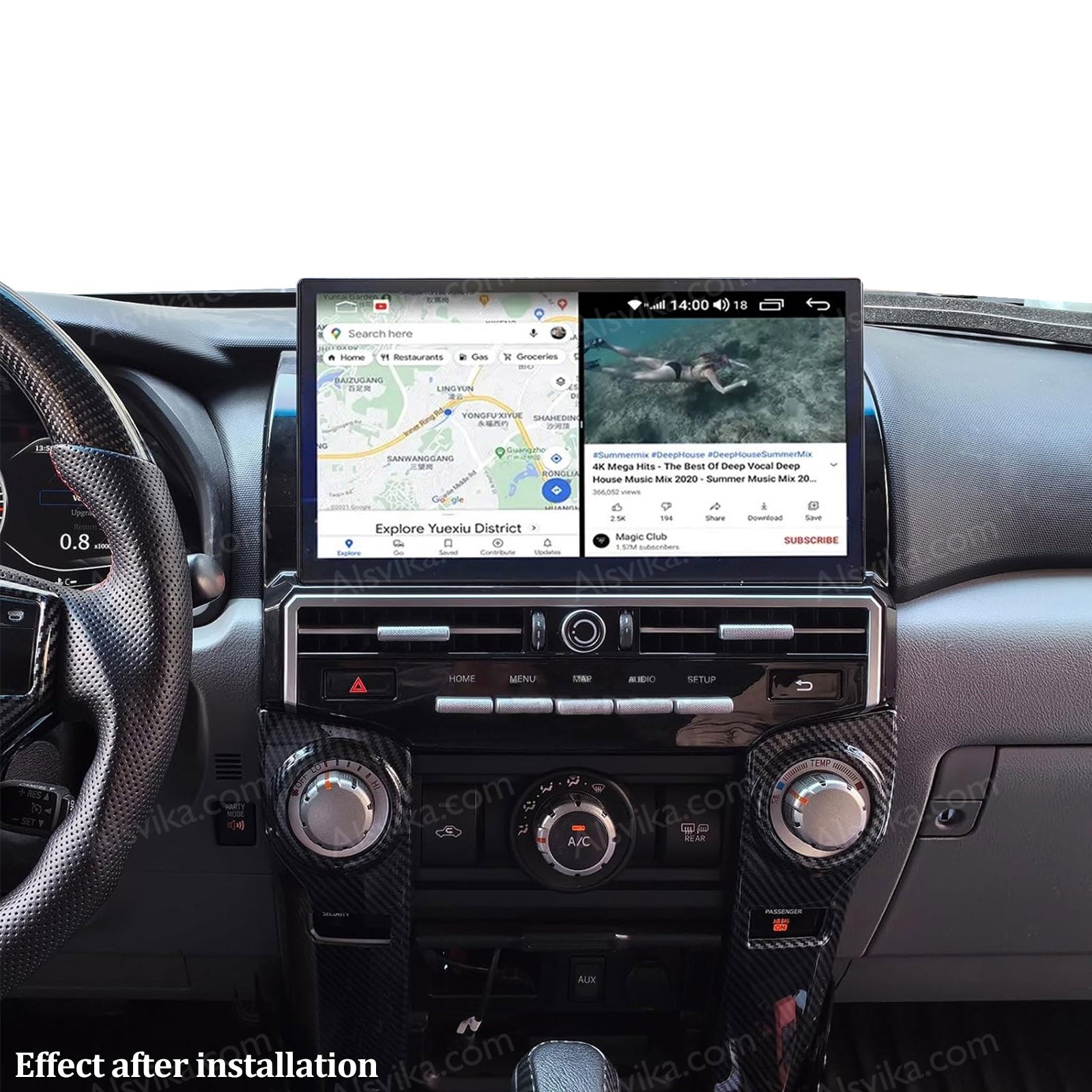 navigation head unit for TOYOTA 4Runner N280 2010-2022